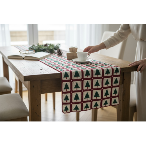 Yeni Yıl Runner, Yılbaşı Runner, Noel Baba Runner, Çam Ağacı Runner