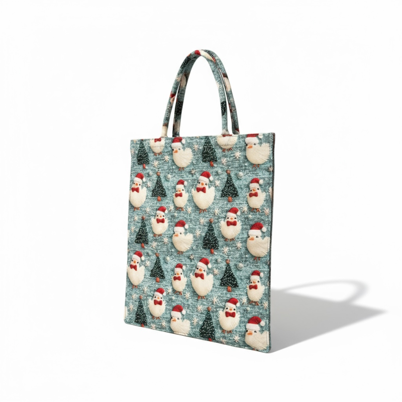 Kumaş Yeni Yıl Çantası, Bez Çanta, Hediye Poşeti, Noel Baba Çanta