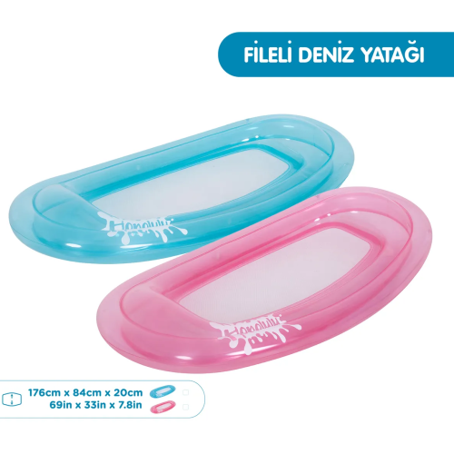 Fileli Yetişkin Deniz ve Havuz Yatağı 176x84x20 cm file taban