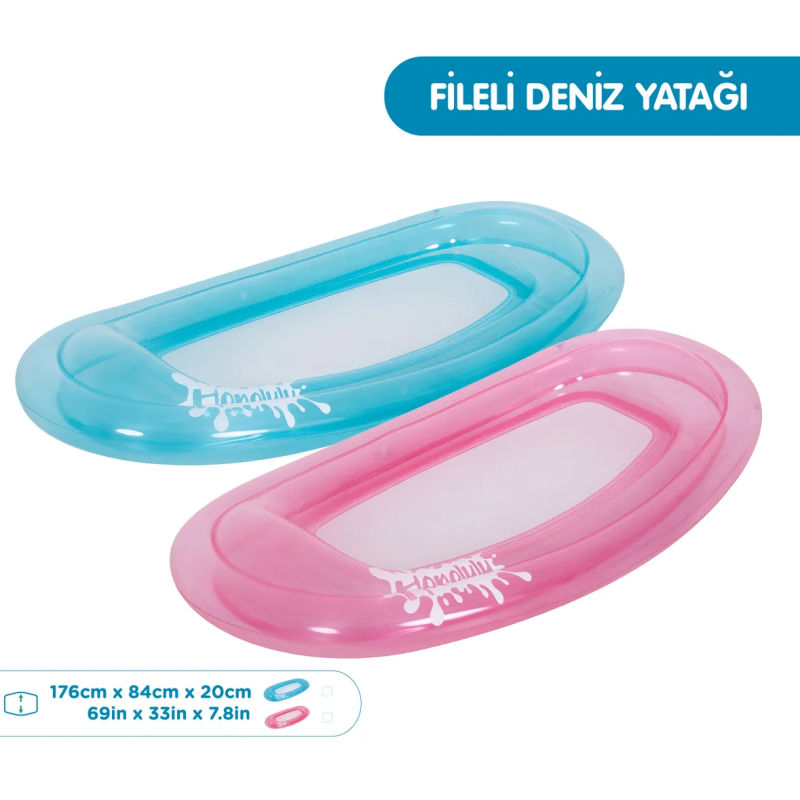 Fileli Yetişkin Deniz ve Havuz Yatağı 176x84x20 cm file taban