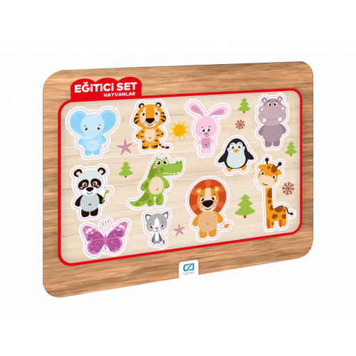 Ahşap Frame Puzzle Eğitici Set Hayvanlar