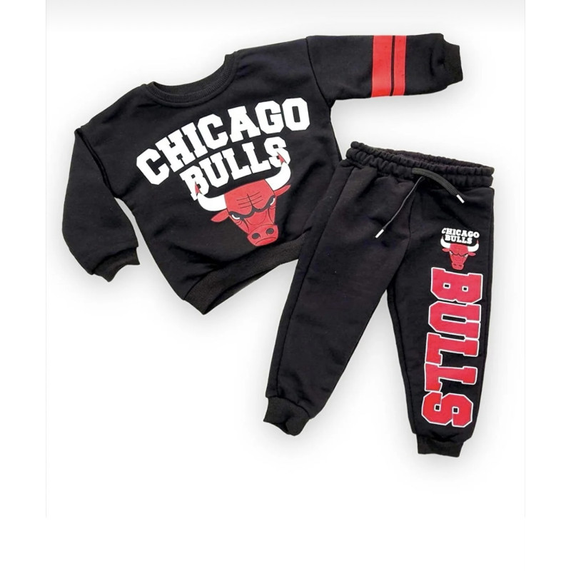 Yeni Sezon Chicago Bulls Pamuklu Unisex Eşofman Takımı Alt Üst Takım