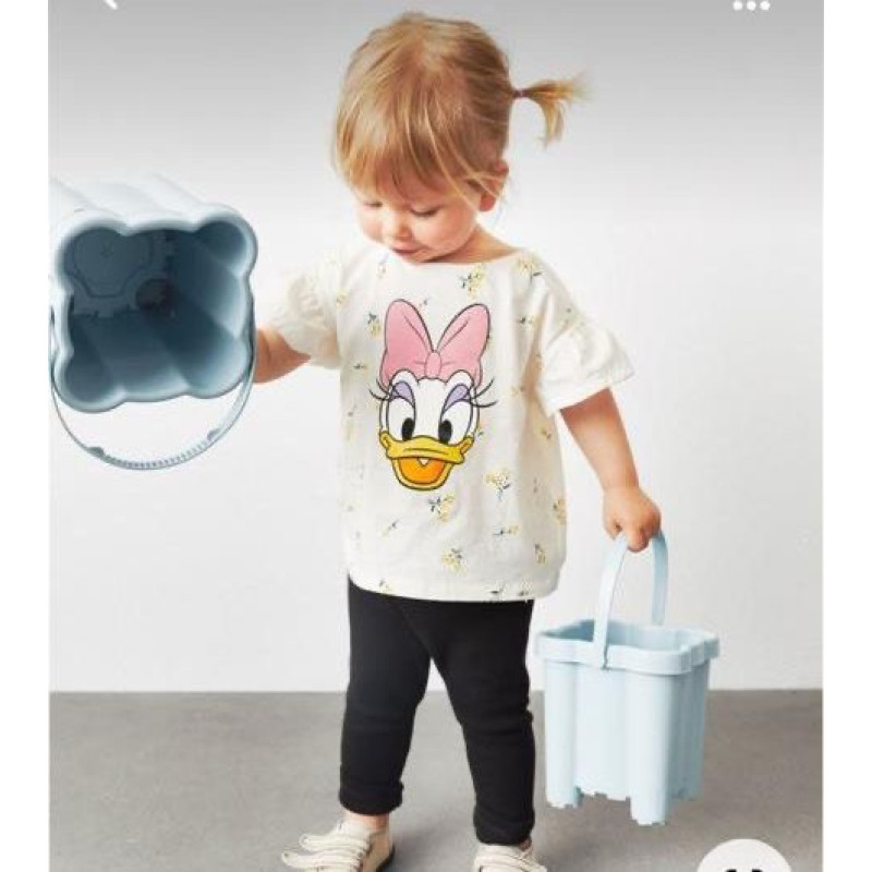 Daisy Duck Baskılı Kız Çocuk Alt Üst Takım Eşofman Takımı Taytlı Takım
